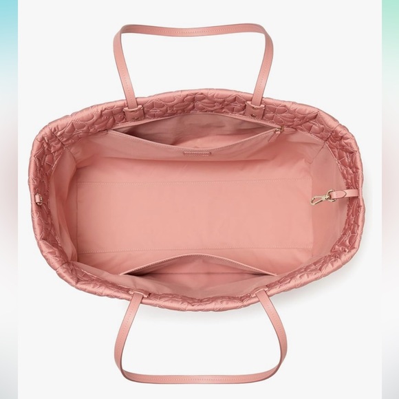 kate spade new york Tilly Quilted Fabric Large Tote, Cosmetic Pink - Picture 4 of 11